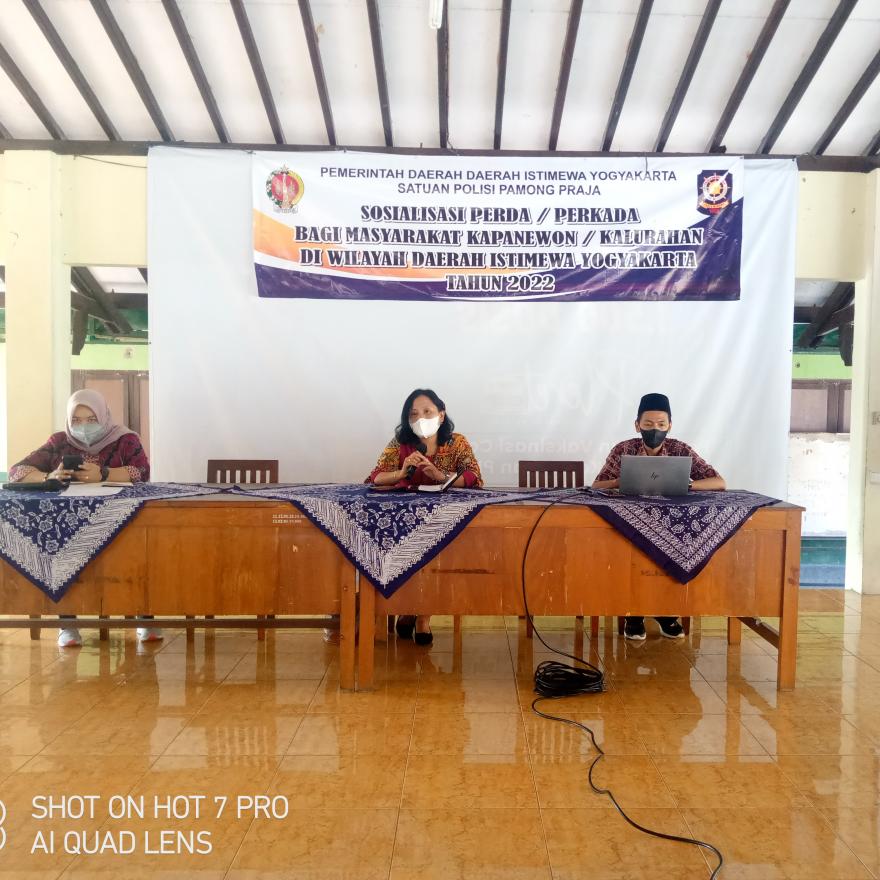 Sosialisasi Perda DIY Nomor 2 Tahun 2017 bagi Masyarakat Kalurahan Pleret